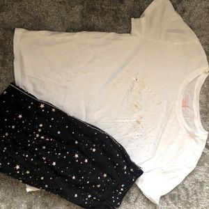 Victoria’s Secret pajama set white and black